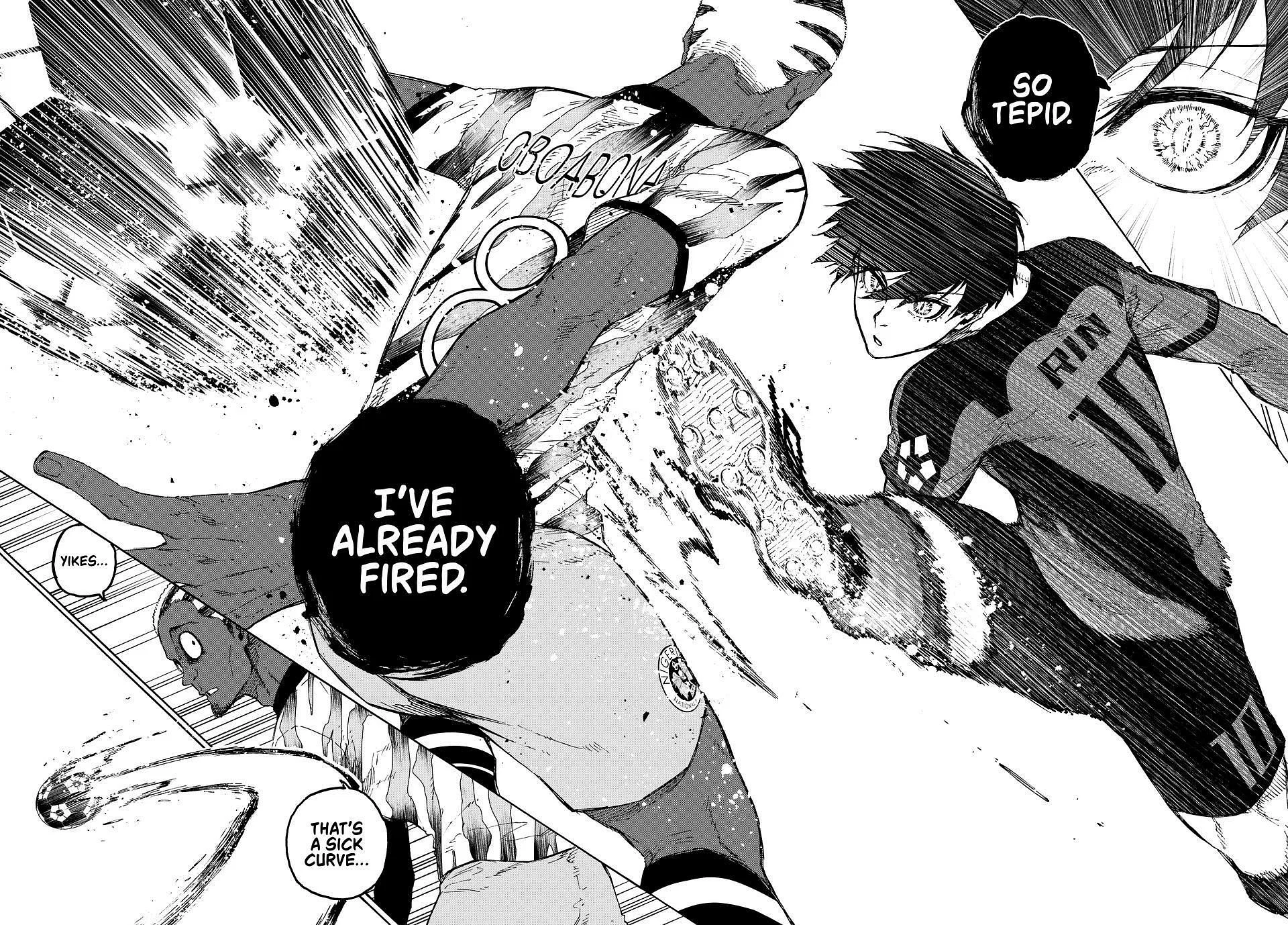 Rin Itoshi and Oboabona as seen in the Blue Lock manga (Image via Kodansha)