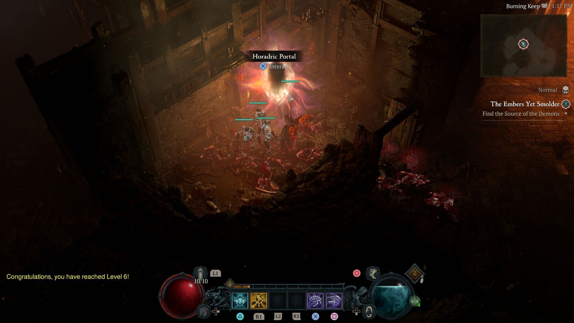 Just enter the portal when you're ready and get set for a timed Horadric Strongroom (Image via Blizzard Entertainment)