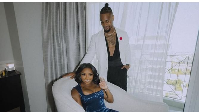 'One for the books' - Simone Biles reveals behind the scenes of special award night with husband Jonathan Owens