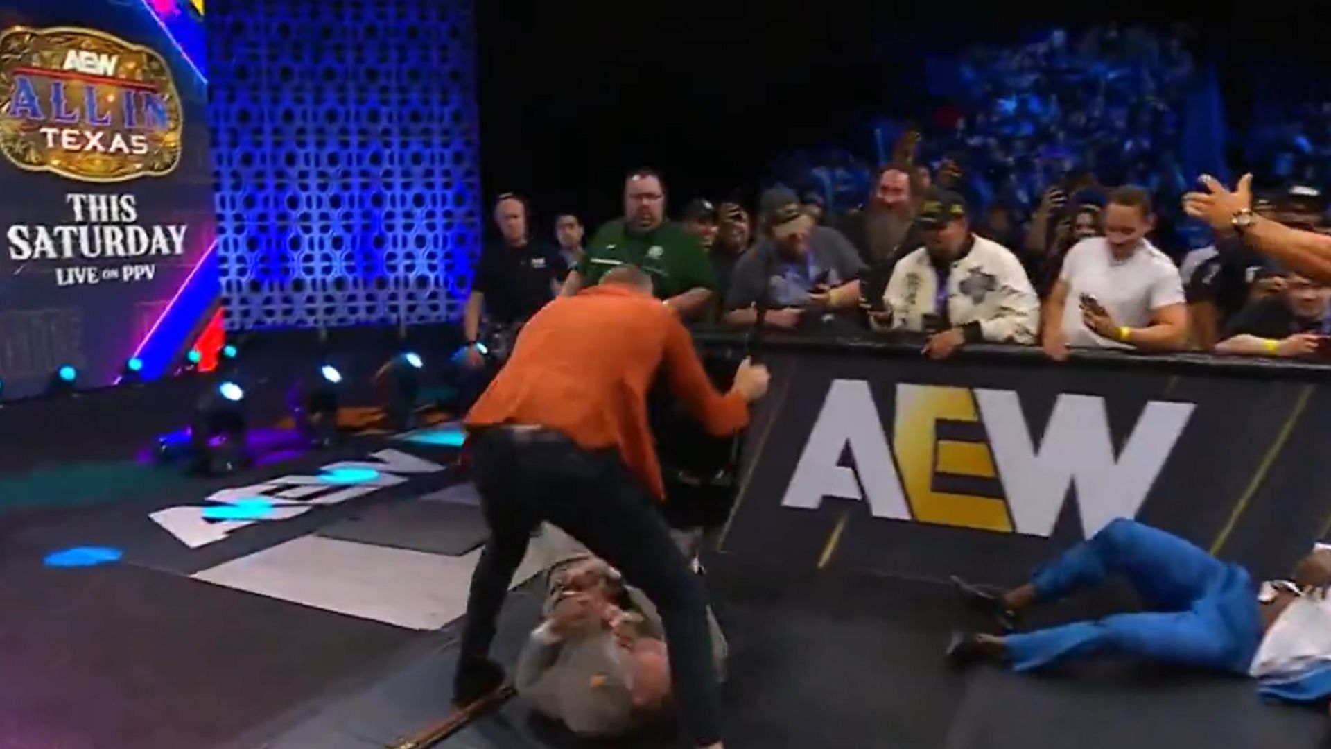 AEW Dynamite saw a huge brawl break out. (Image credits: AEW Twitter page)