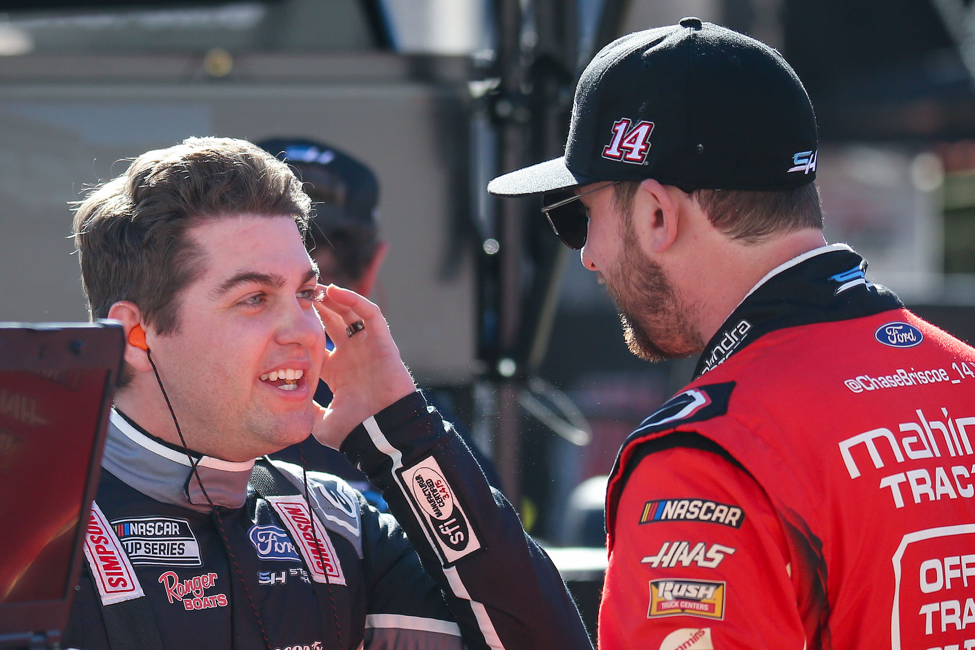 Noah Gragson and the driver Chis Bresco before 2024 Food City 500 in Bristol Motor Speedway. Source: Imagn