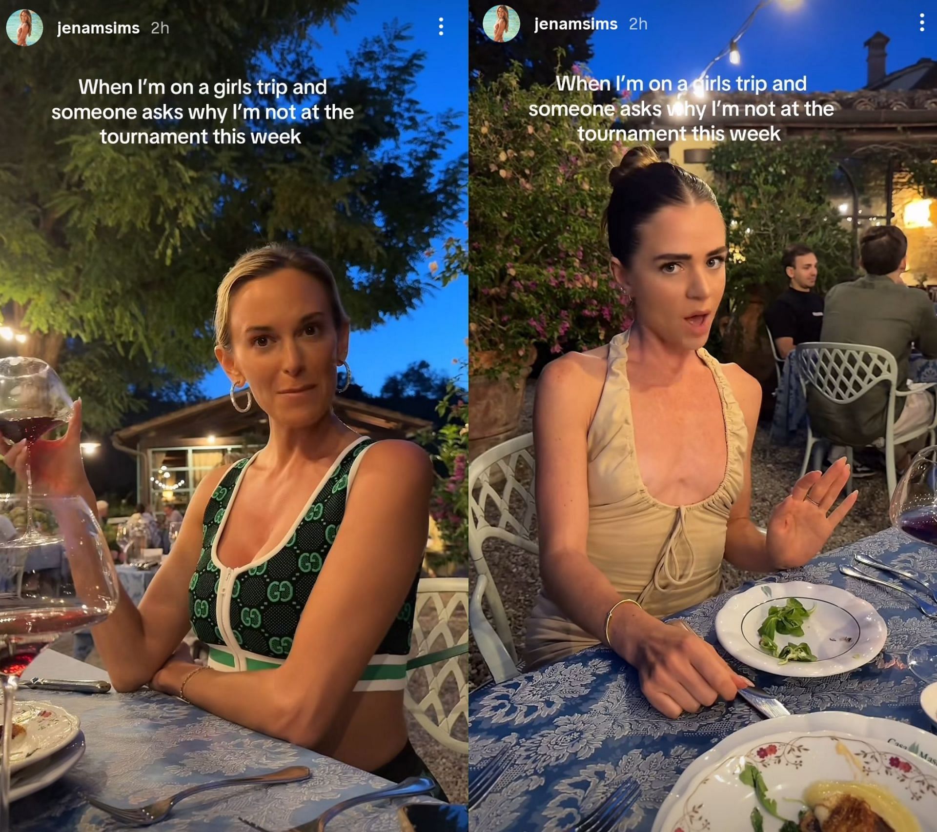 Still from Jena Sims&#039; Instagram story feat. Olivia Figueroa - Source- @jenamsims on Instagram