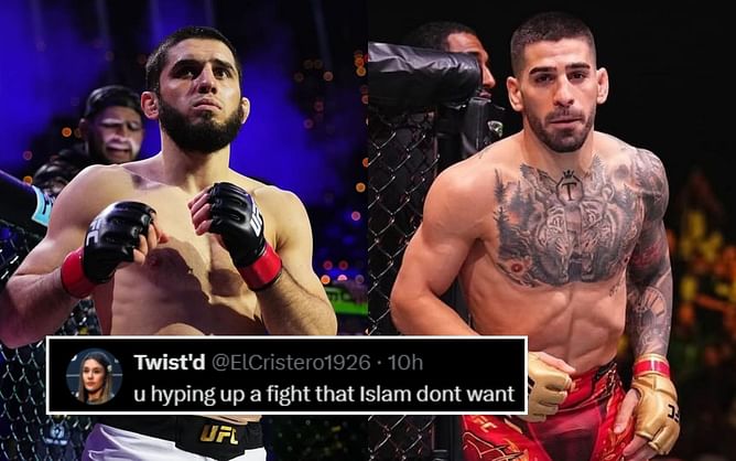 "Ran like a coward" - Fans react as Islam Makhachev's manager throws shade at Ilia Topuria amid UFC P4P ranking update