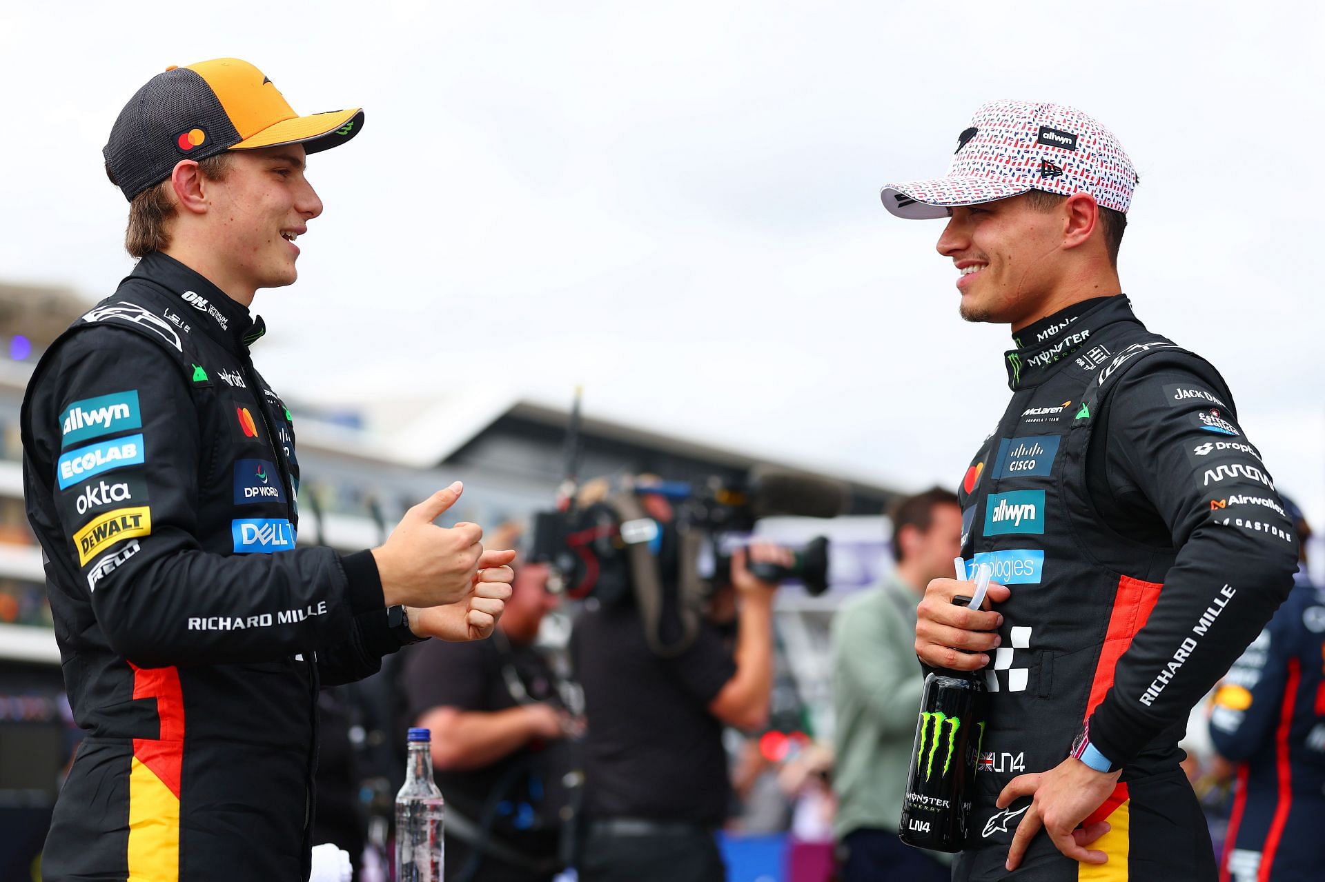 Oscar Piastri and Lando Norris after the British Grand Prix Qualifying - Source: Getty