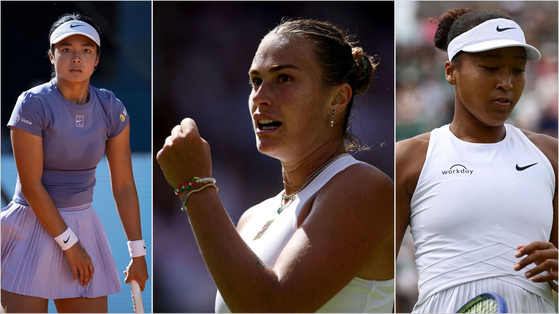 (L-R) Alexandra Eala, Aryna Sabalenka, Naomi Osaka | Getty