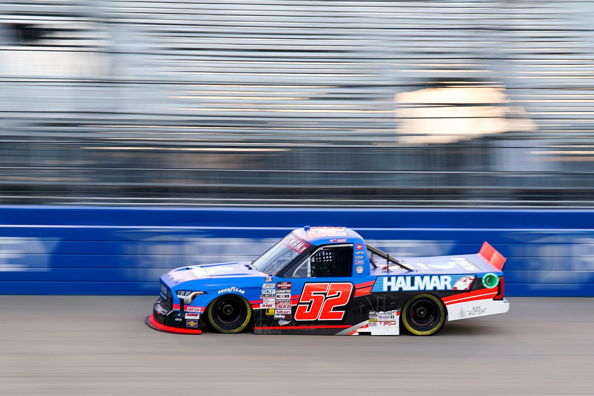 Stewart Friesen (52) races during the Rackley Roofing 200. Source: Imagn