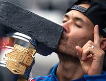 Which NASCAR drivers are attempting the double duty Xfinity-Cup Series run at Indianapolis Motor Speedway?
