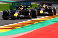 Sergio Perez (11) leads Max Verstappen (1) during the 2024 F1 Grand Prix of Belgium. Source: Getty