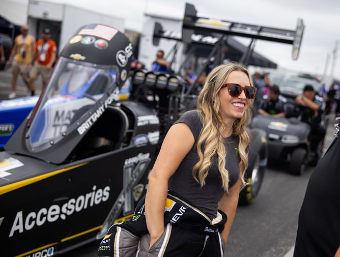 John Force admits nerves as Brittany breaks her own NHRA record with 343.16 mph pass: "The girl got it done"