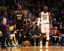 LeBron James laughs as Kevin Durant doesn’t waste time sneak dissing new Rockets teammate