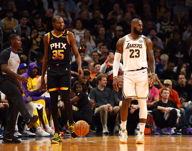 LeBron James laughs as Kevin Durant doesn’t waste time sneak dissing new Rockets teammate