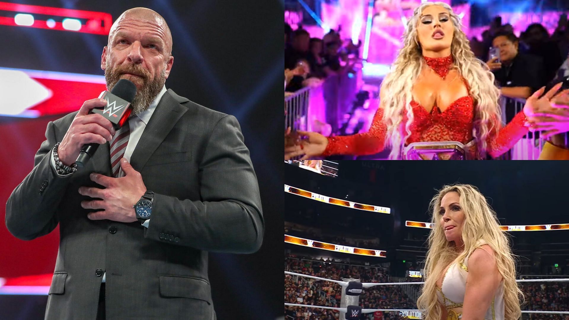 Triple H praised Stratton vs. Stratus (Image Credits: WWE.com and WWE on YouTube)
