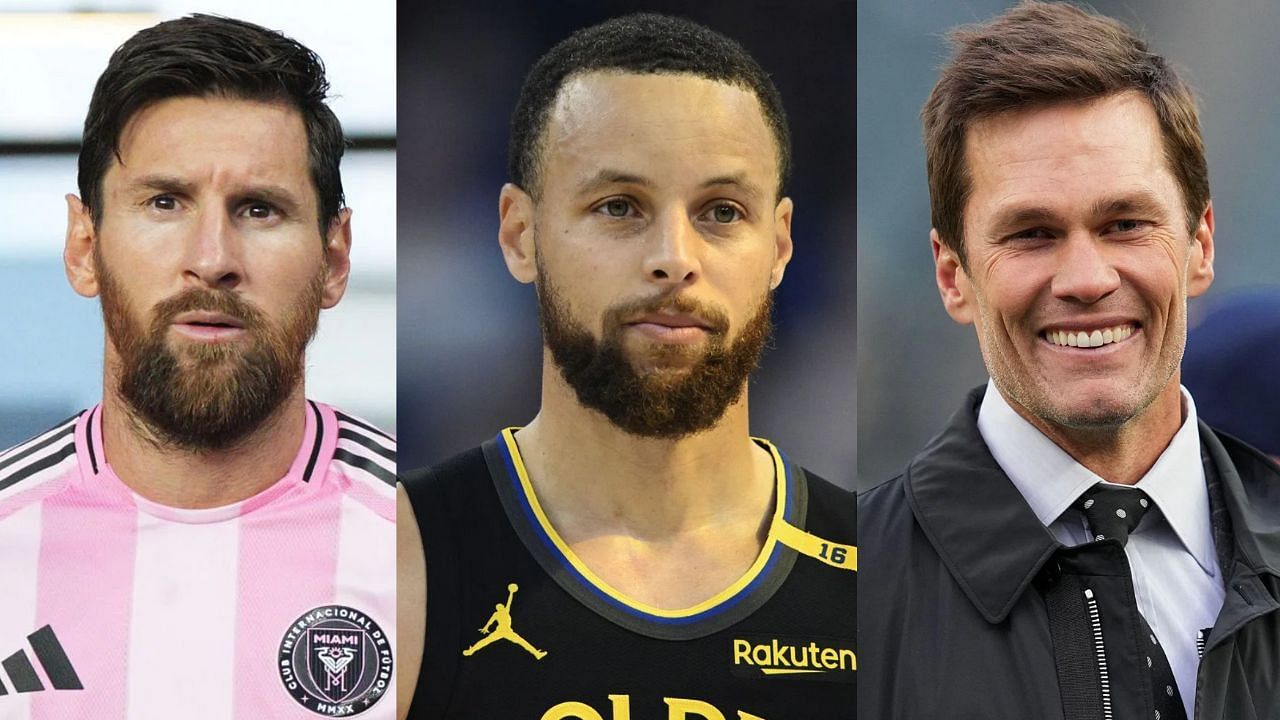 (Left to Right) Lionel Messi, Steph Curry and Tom Brady (Images from - Getty)