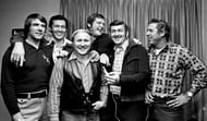 (L-R) Darrell Waltrip, Richard Petty, Cale Yarborough, Buddy Baker, Bobby Alison, and David Pearson in 1975. Source: Imagn