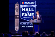 Carl Edwards during the NASCAR Hall of Fame at the Charlotte Convention Center. Source: Imagn