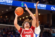 Aiden Tobiason (#25) shoots against the Memphis Tigers during the second half at FedExForum. (Credits: IMAGN)