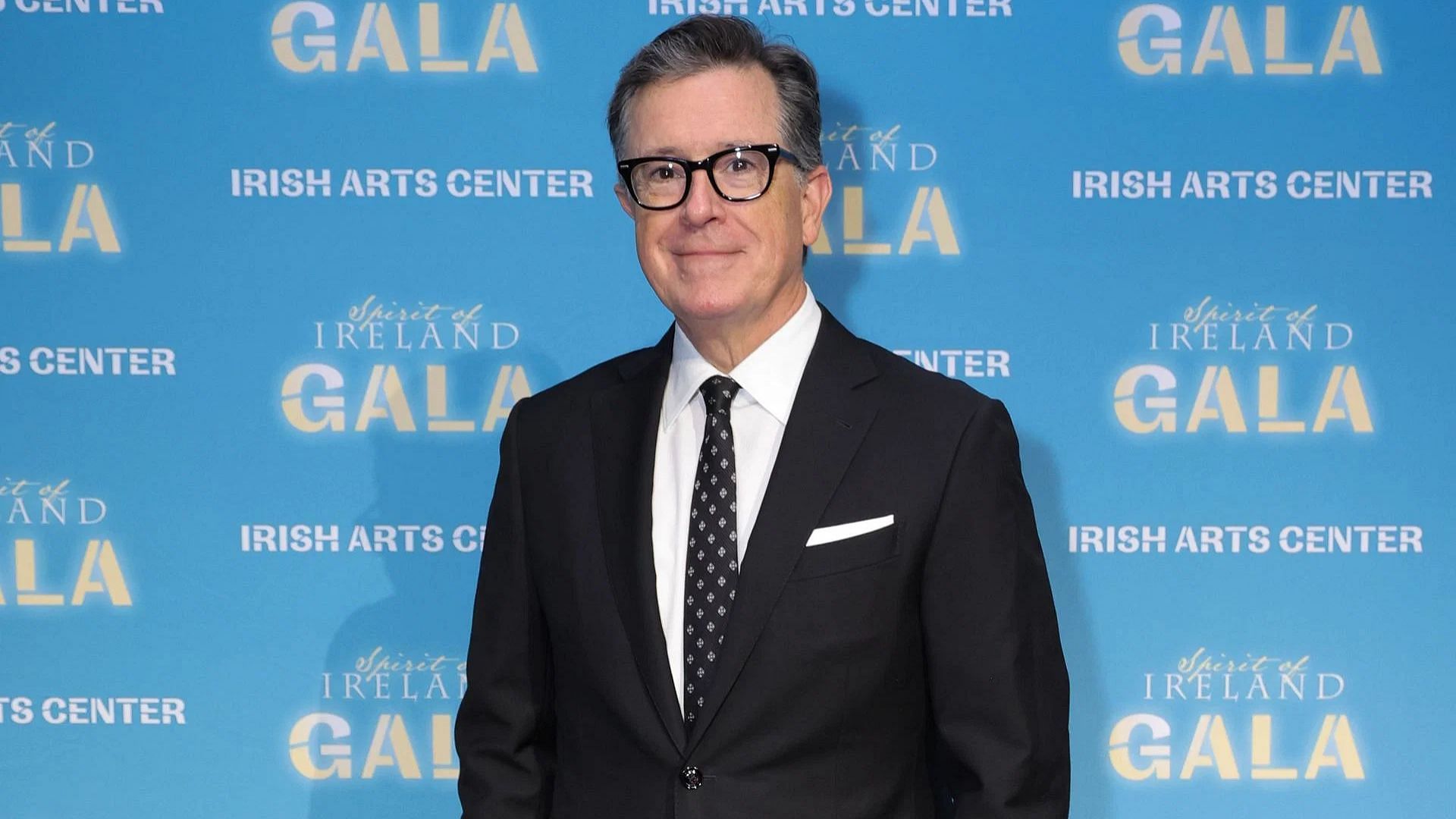 Stephen Colbert attends the 2023 Spirit Of Ireland Gala at Pier Sixty at Chelsea Piers on November 17, 2023 in New York City (Image via Getty)