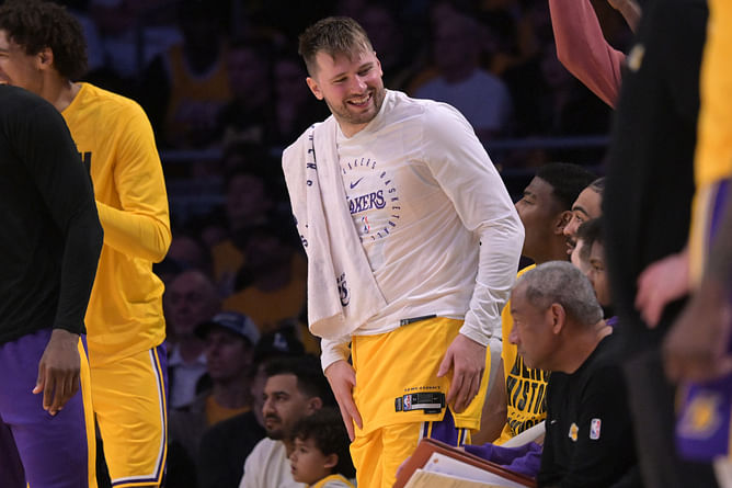 Luka Doncic keeps his lips pursed about future when pressed about possible $229M contract extension with Lakers