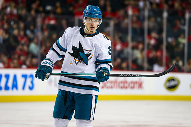 Sharks GM Mike Grier makes his thoughts clear on trading Henry Thrun for Maple Leafs' Ryan Reaves