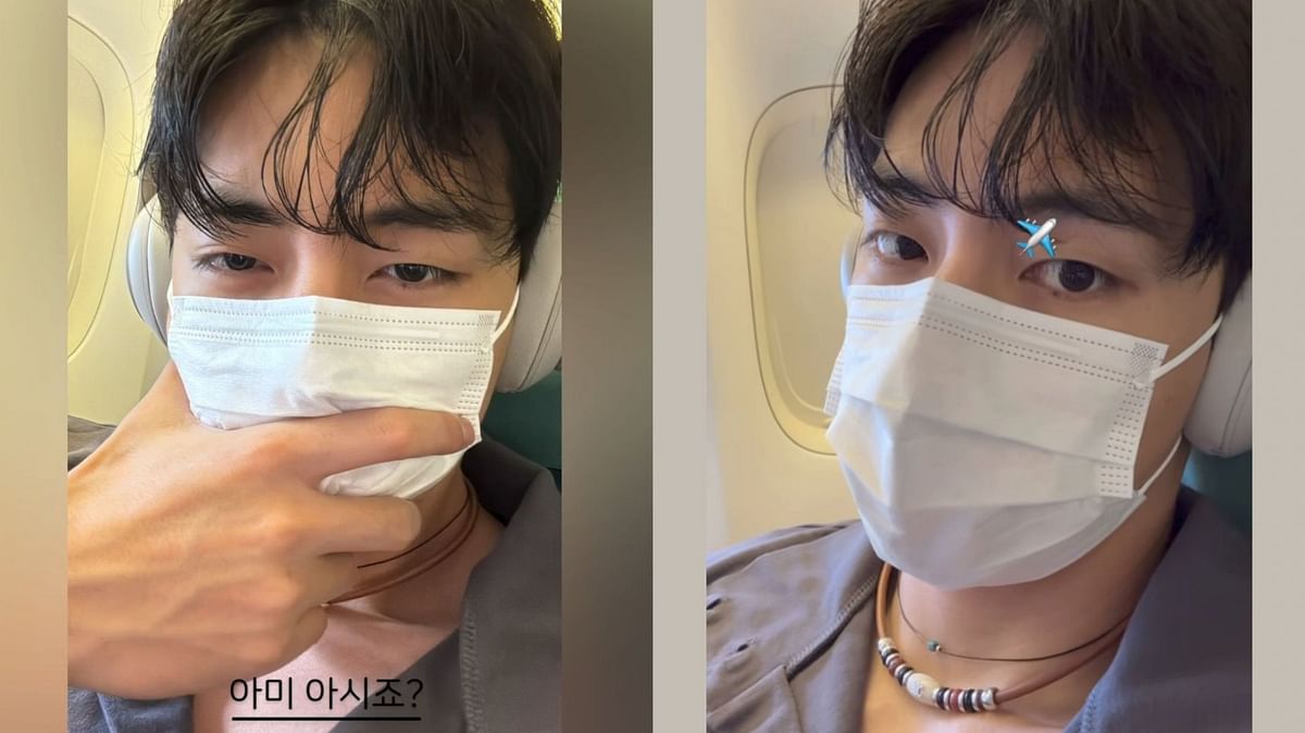 "The most handsome man in the world"—Fans swoon as BTS' Taehyung stuns with self-styled look at airport ahead of Celine Paris event appearance