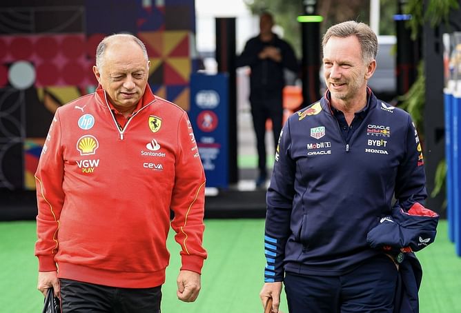"Christian Horner incoming!": Fans react to reports of Ferrari looking to make structural changes within the F1 team