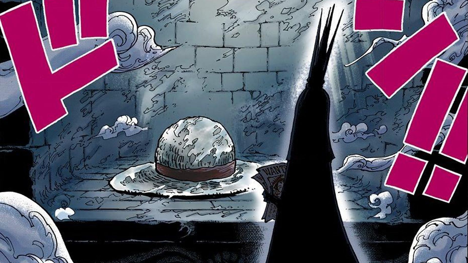 The giant straw hat as seen in the manga (Image via Shueisha)