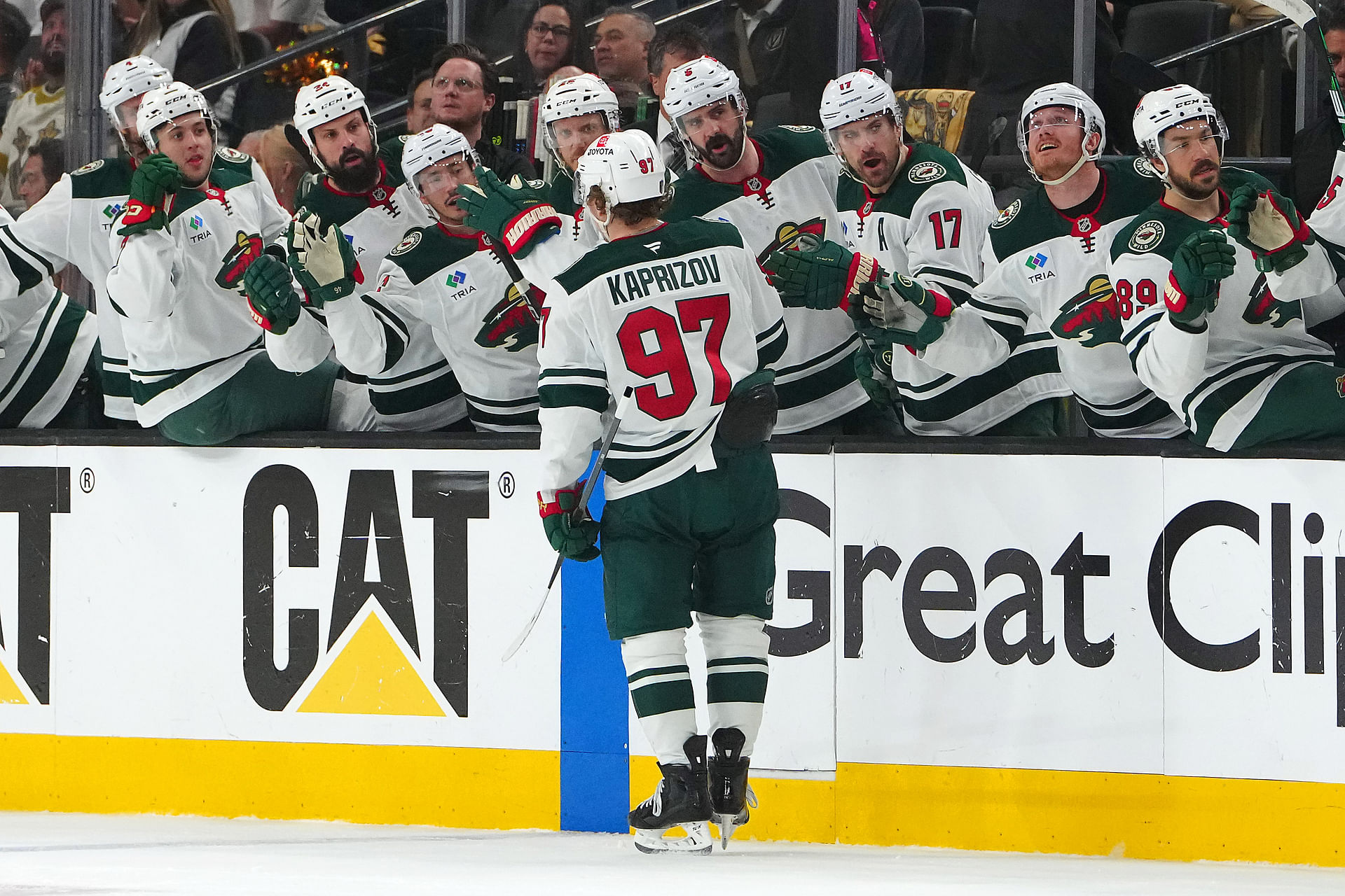 NHL: Stanley Cup Playoffs-Minnesota Wild at Vegas Golden Knights - Source: Imagn