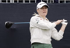 Charley Hull poses a question for her fans as she 'smiles her way into the AIG Women’s Open’