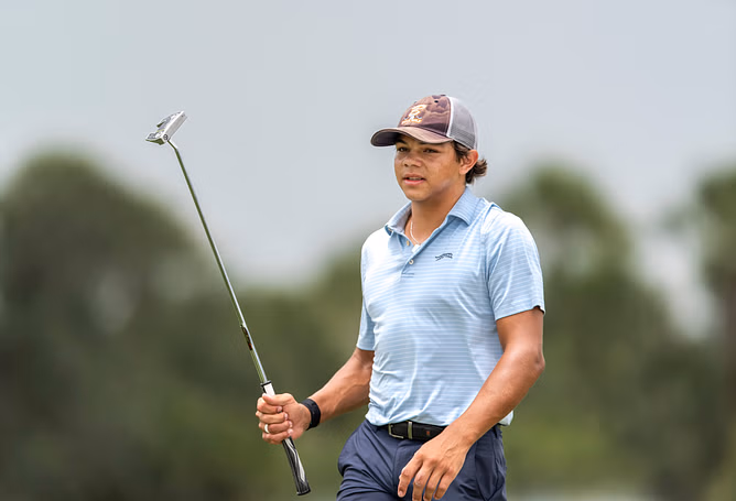 How did Charlie Woods perform at the 47th Junior North & South Amateur at Pinehurst CC?