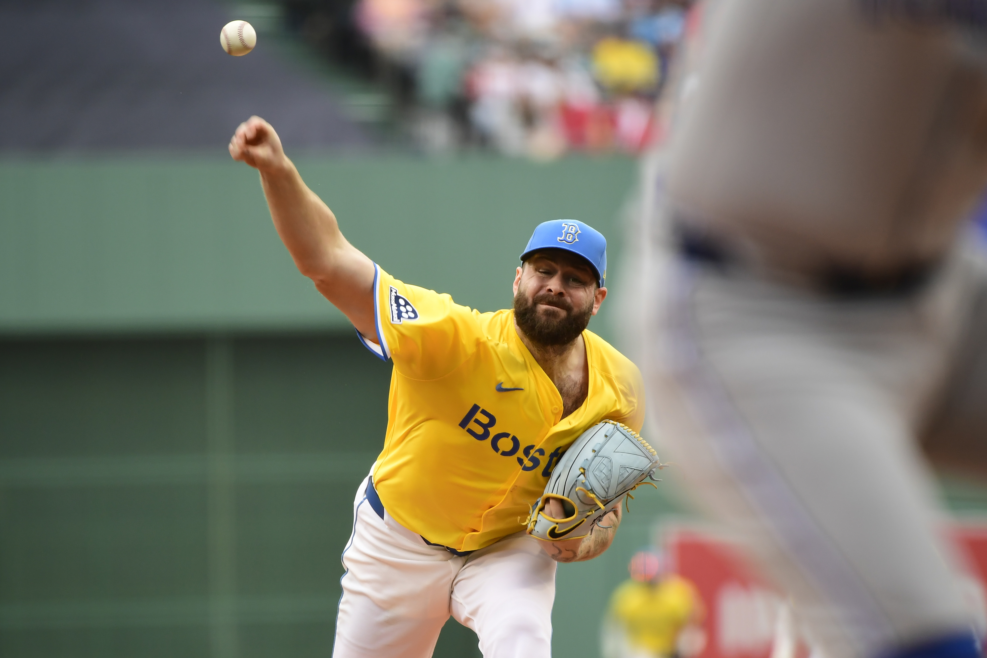 Boston Red Sox&#039;s Lucas Giolito clicked during the match against the Blue Jays [Image via Imagn]