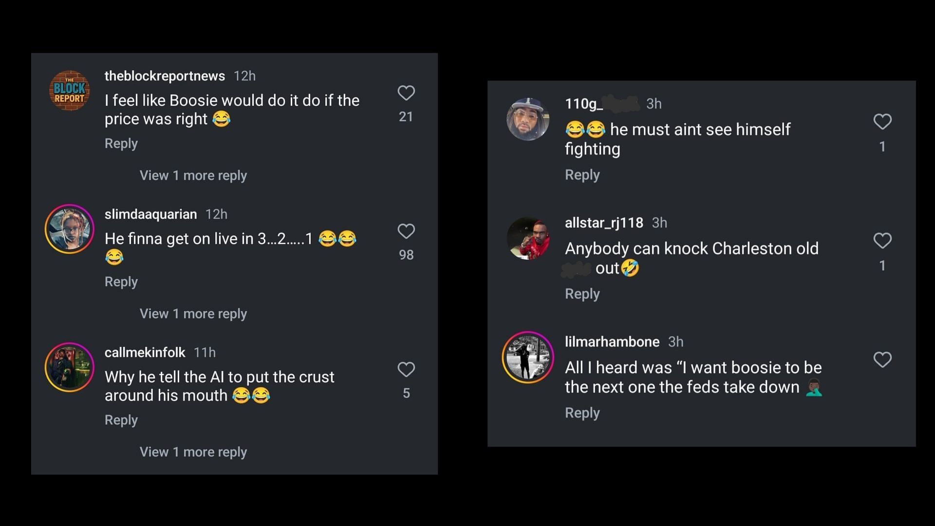 Online responses (Images via Instagram/saycheesetv)