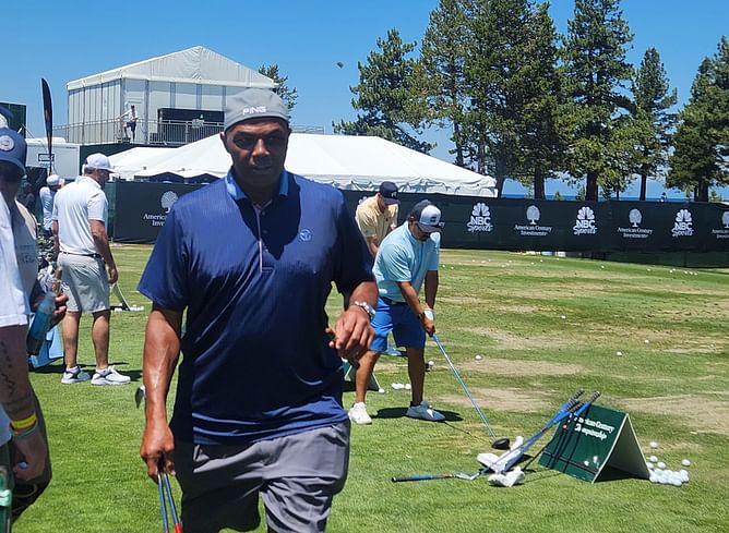 WATCH: Charles Barkley fires up the crowd after holing out for eagle at American Century Championship