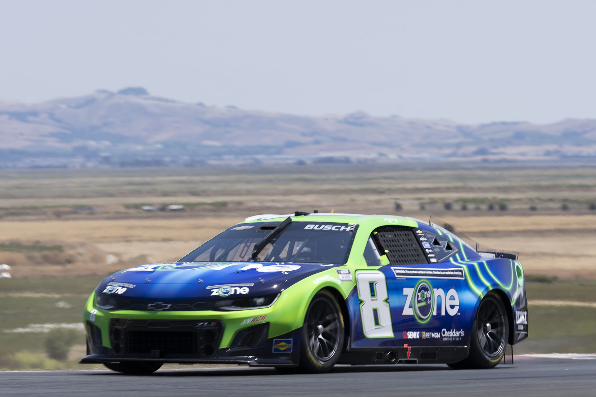 Kyle Busch (8) navigates around Turn 2 at Sonoma Raceway - Source: Imagn