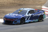 NASCAR Cup Series driver Carson Hocevar (77) around Turn 4 at Sonoma Raceway. Source: Imagn
