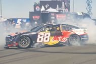 Shane van Gisbergen (88) celebrates by doing a burnout after winning the NASCAR Toyota / Save Mart 350 at Sonoma Raceway- Source: Imagn