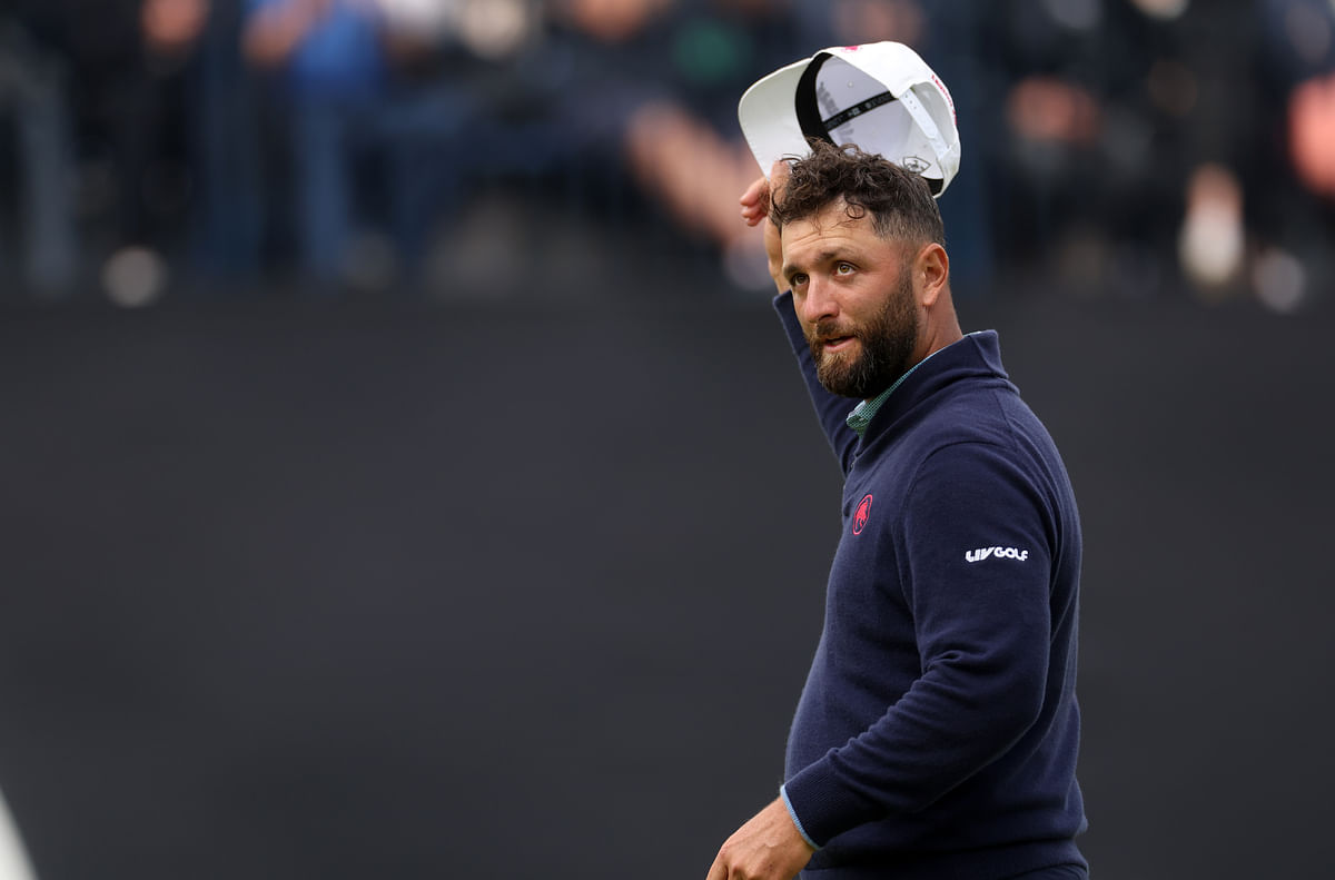 Watch: Jon Rahm kicks his golf club twice in anger during Round 2 of The Open Championship