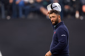 Watch: Jon Rahm kicks his golf club twice in anger during Round 2 of The Open Championship