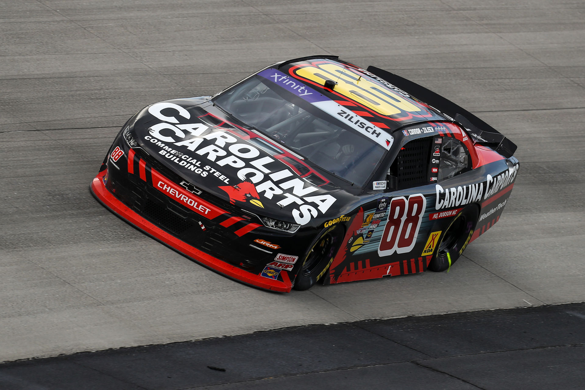 Connor Zilisch (88) races during the BetRivers 200 at Dover Motor Speedway - Source: Imagn