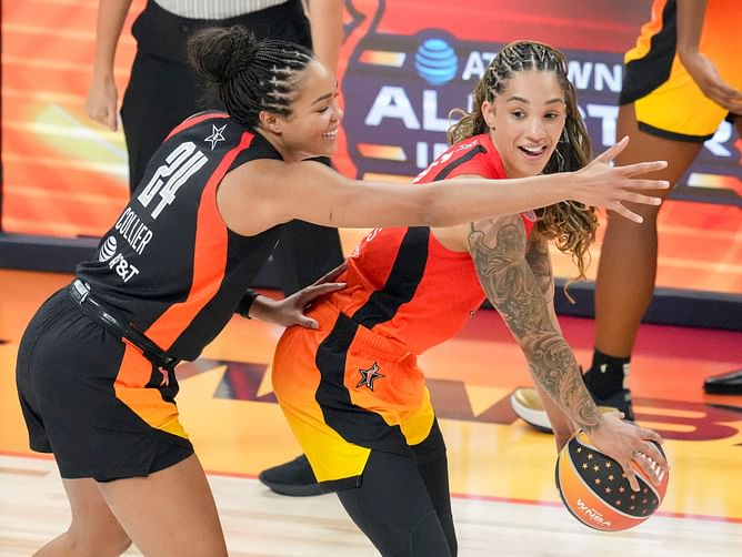 "You killeddddddddd it": Paige Bueckers, Erica Wheeler and other WNBA stars can't keep calm as Gabby Williams turns heads in Indiana