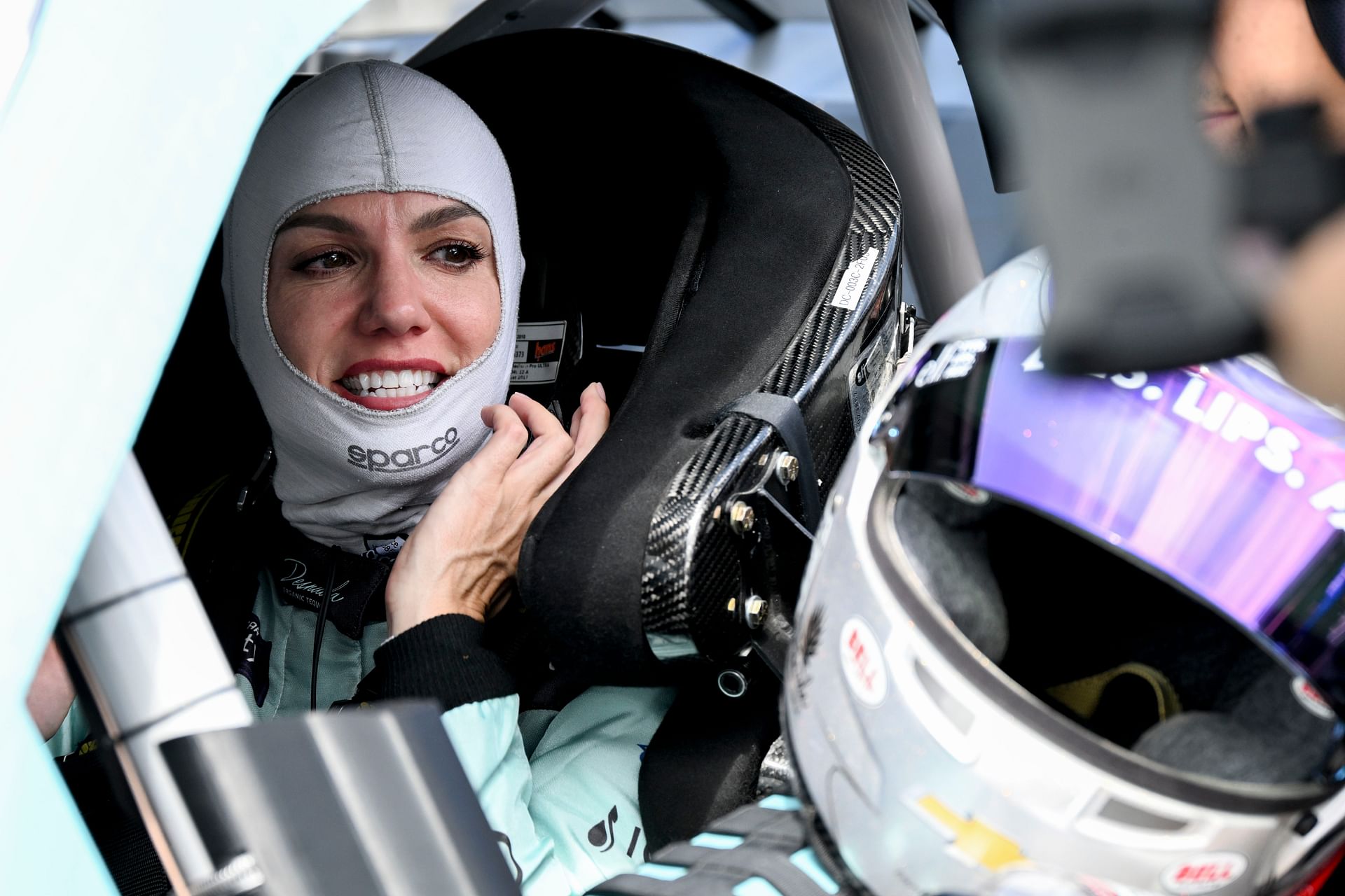 Katherine Legge before the NASCAR Xfinity Series Pennzoil 250. Source: Imagn