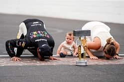 Amanda Wallace makes feelings known on husband's milestone triumph, flaunts the Brickyard 400 ring