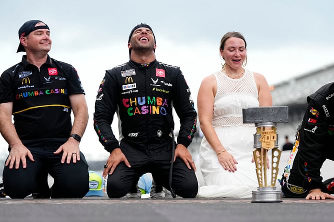 Bubba Wallace breaks his winless deadlock with an emphatic Brickyard 400 win at Indianapolis