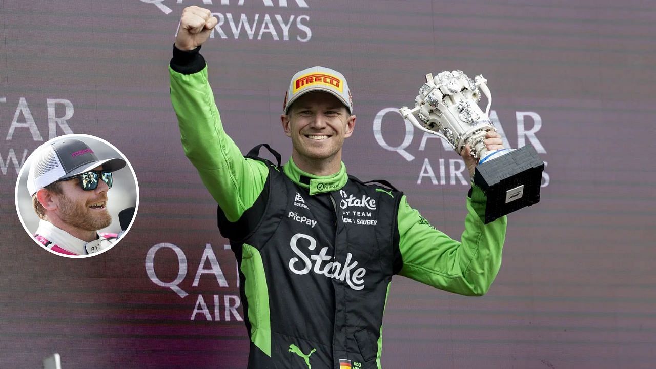 IndyCar driver Conor Daly congratulates Nico Hulkenberg for British GP podium | Image via Getty