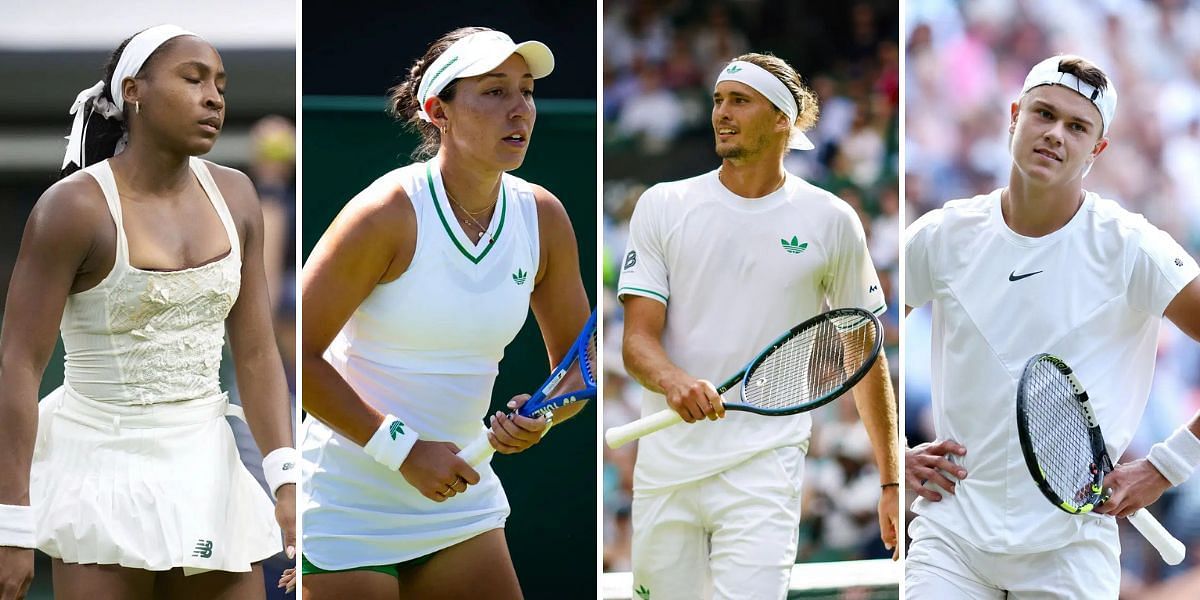 Coco Gauff, Jesscia Pegula, Alexander Zverev and Holger Rune all lost in the first round of Wimbledon 2025. (Photos: Getty)