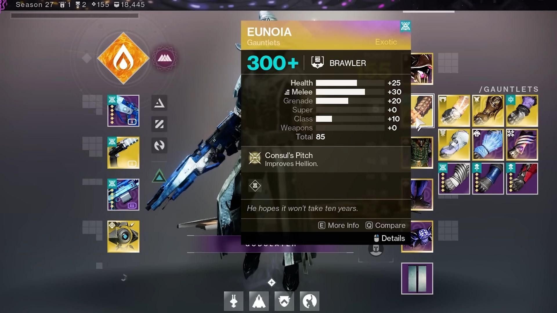 Eunoia&#039;s Perk is powerful with the right Warlock build (Image via Bungie |/ YouTube/Mactics)