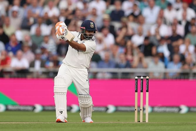 Rishabh Pant smacks Ben Stokes for four to reach valiant fifty while batting with a fractured toe on Day 2 of ENG vs IND 2025 4th Test [Watch]