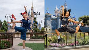 Suni Lee and Jordan Chiles strike iconic poses while enjoying off-season with special visit to Disney Parks