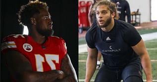 WATCH: Chiefs' Josh Simmons gets into huge fight with Ashton Gillotte, throws hands and rips helmet off at training camp