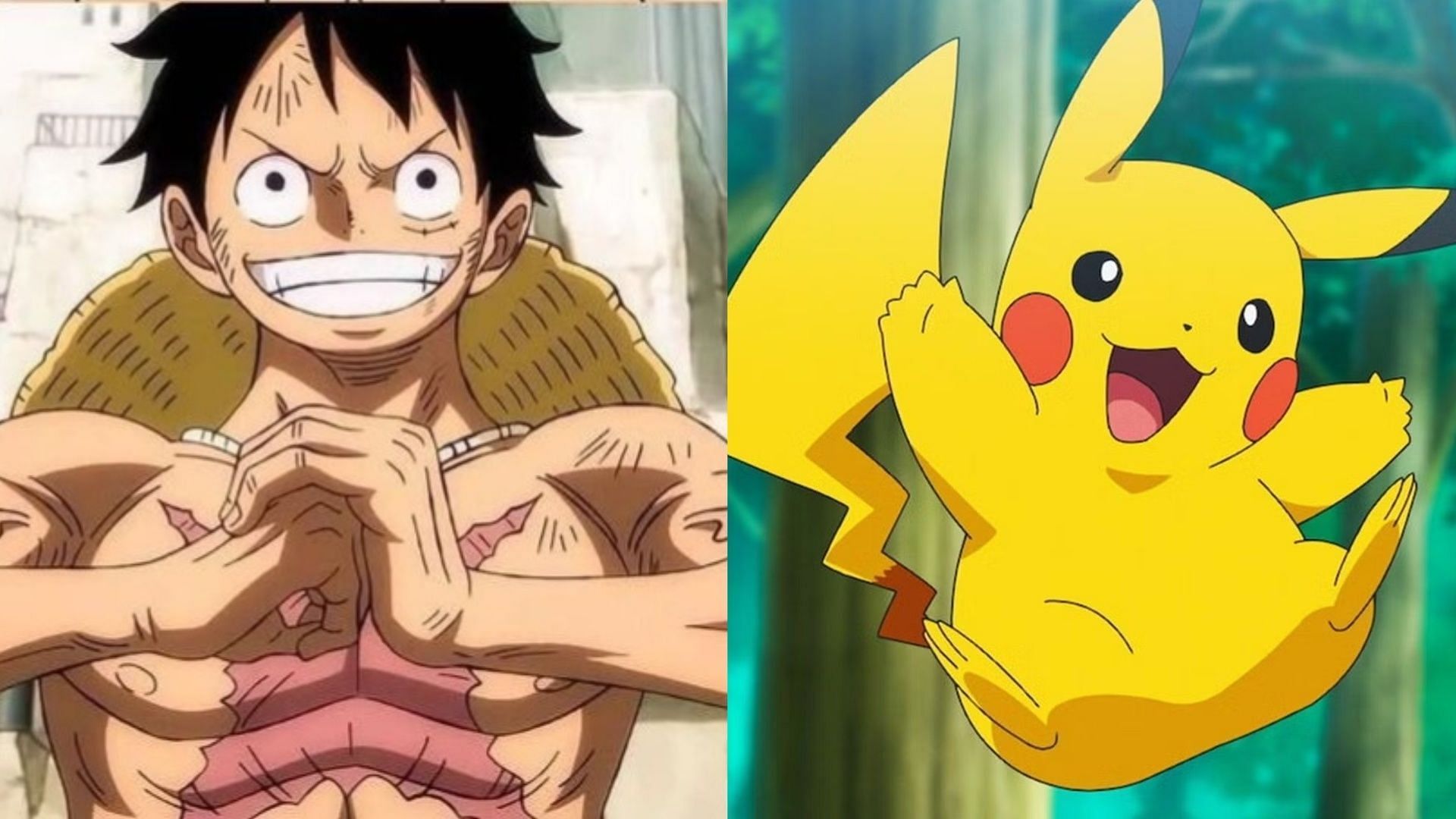 One Piece meets Pok&eacute;mon for a Weekly Shonen Jump collaboration (Image via Toei Animation, OLM, Inc.)