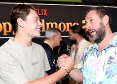Bruins' No. 7 pick James Hagens has a message for Adam Sandler at Happy Gilmore 2 red carpet event
